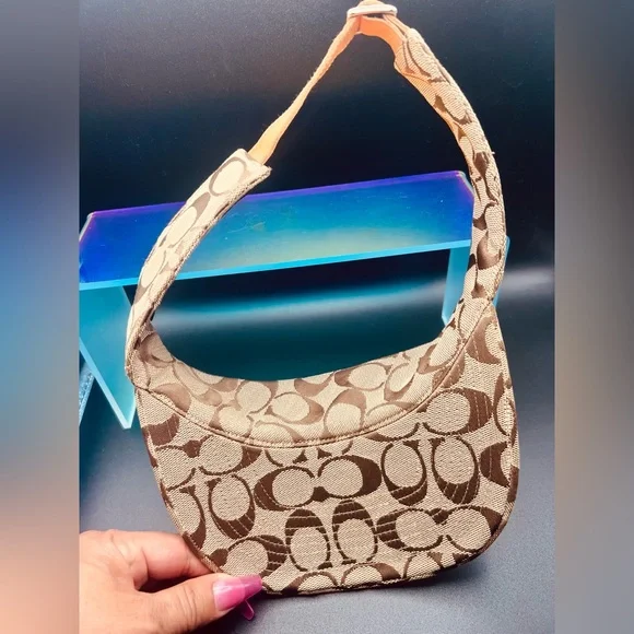 Coach Signature Visor in khaki and brown monogram canvas. NWOT - Picture 3 of 8